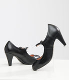 Load image into Gallery viewer, 1920s Black Leatherette Mary Jane Heels