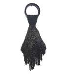 Load image into Gallery viewer, 1920s Black Beaded Fringe Wristlet